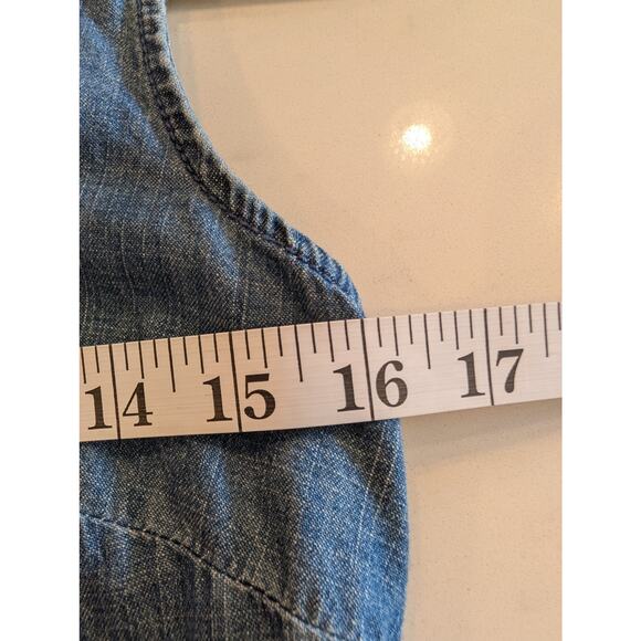 Mossimo Supply Co Chambray Denim Dress XS Sleeveless Button Front - Picture 4 of 6